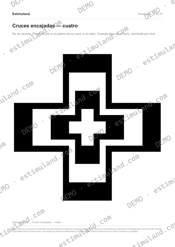 Cruces encajadas — cuatro — hoja 7 de 10, en muestra