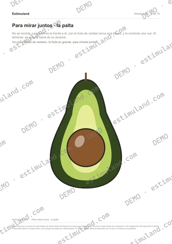 Para mirar juntos · la palta — hoja 9 de 10, en muestra