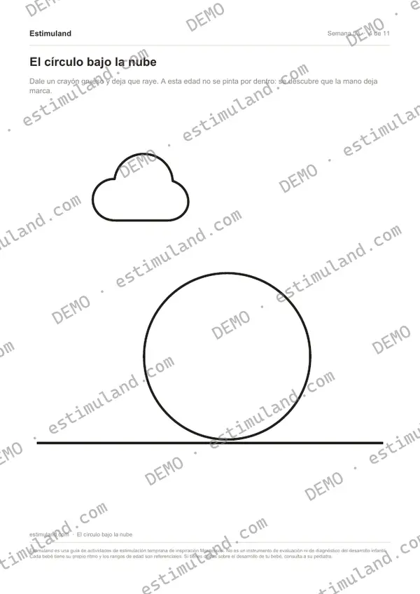 El círculo bajo la nube — hoja 4 de 11, en muestra