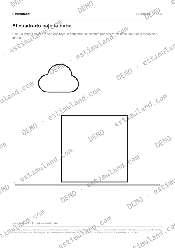 El cuadrado bajo la nube — hoja 5 de 12, en muestra
