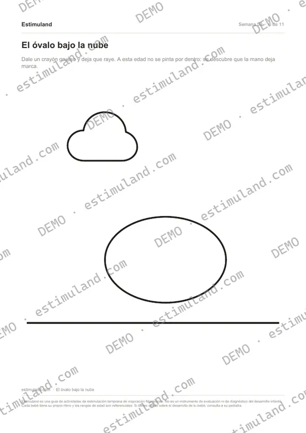 El óvalo bajo la nube — hoja 6 de 11, en muestra