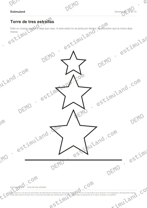 Torre de tres estrellas — hoja 4 de 12, en muestra