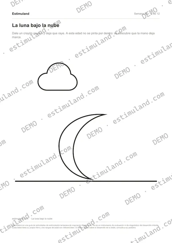 La luna bajo la nube — hoja 6 de 12, en muestra