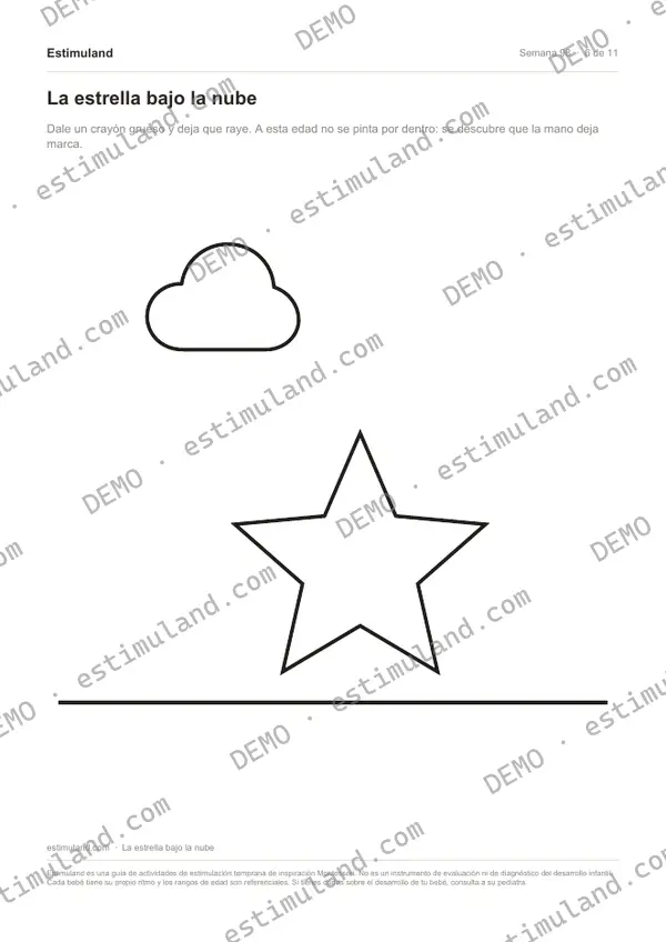 La estrella bajo la nube — hoja 6 de 11, en muestra