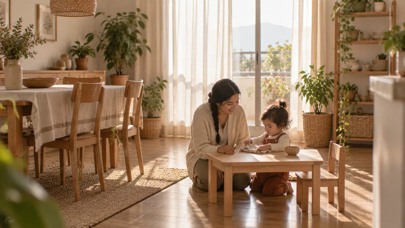 Una madre con su bebé en casa: ayudar de verdad