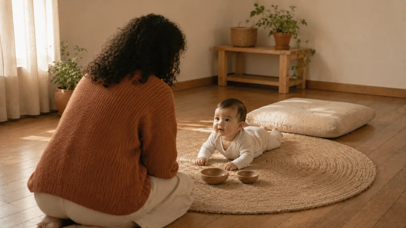 Una madre con su bebé en casa: soltar también se aprende
